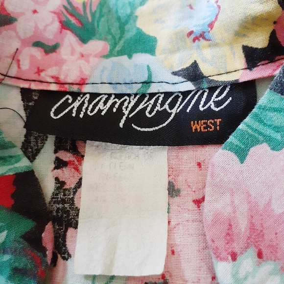 VTG 80s Peplum Dress Bolero Jacket Set Bold Floral - Picture 12 of 16